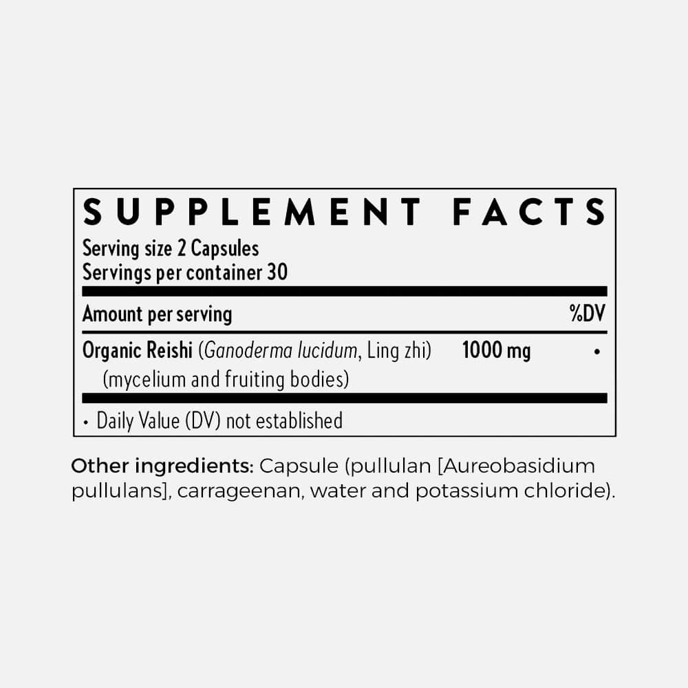 Reishi Mushroom 900mg - 60 Vegan Capsules