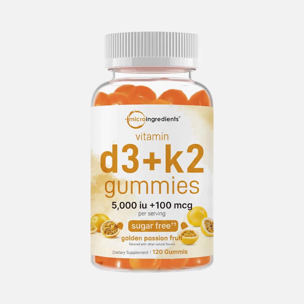 Vitamin D3 5000 IU + K2 MK-7 100mcg - 120 Gummies