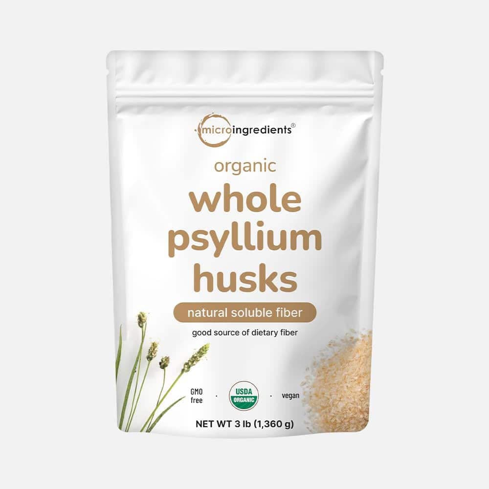 Organic Whole Psyllium Husks 3lb - Powder