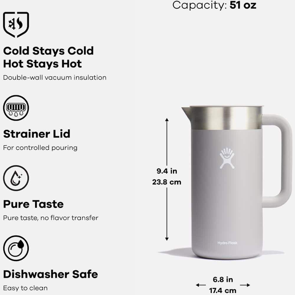 Hydro Flask Insulated Pitcher 51 oz - Birch