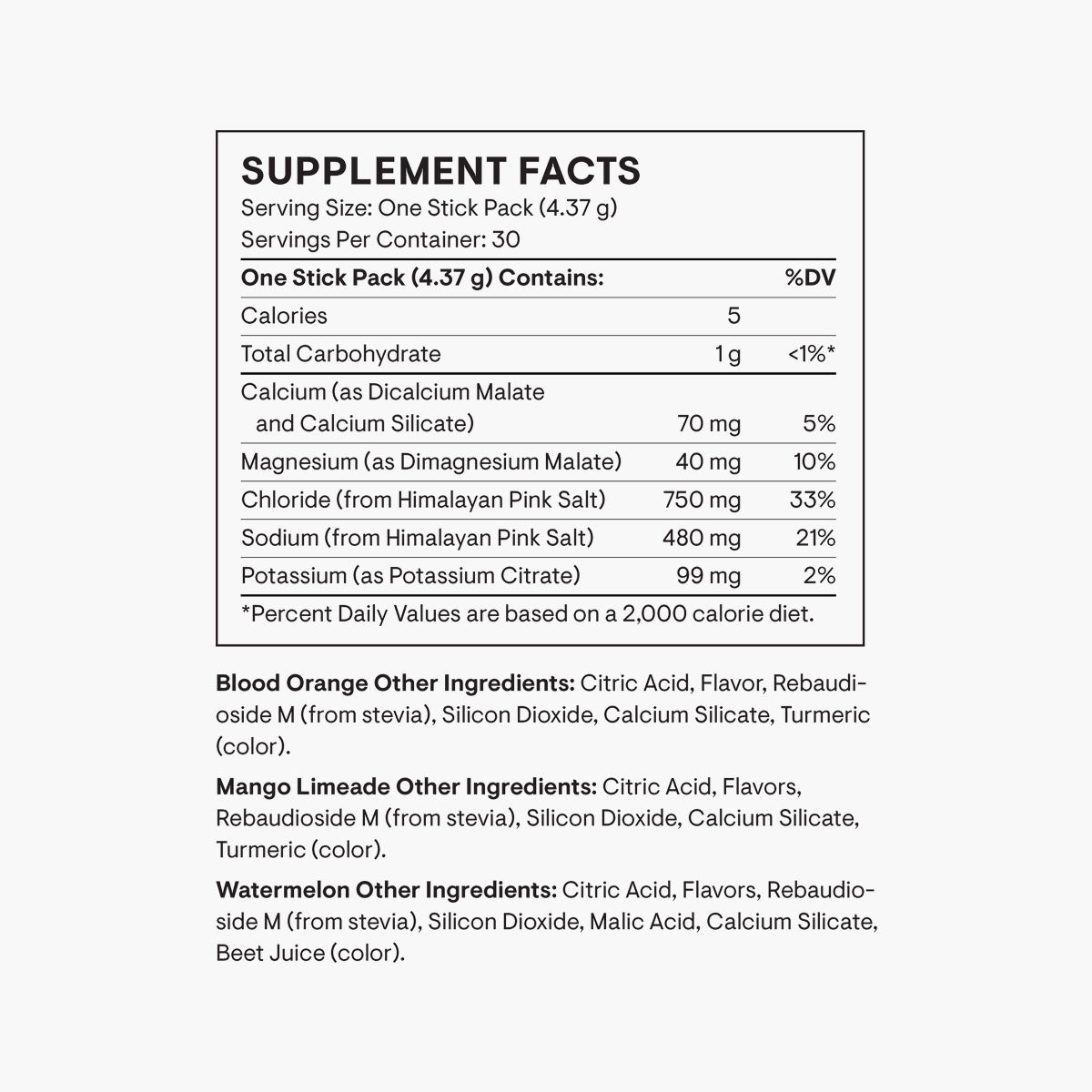 Daily Electrolytes Zero Sugar Drink Mix - Variety