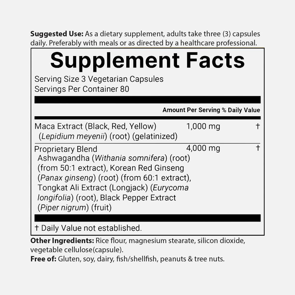 Maca Root Complex 5,000mg - 240 Veggie Capsules