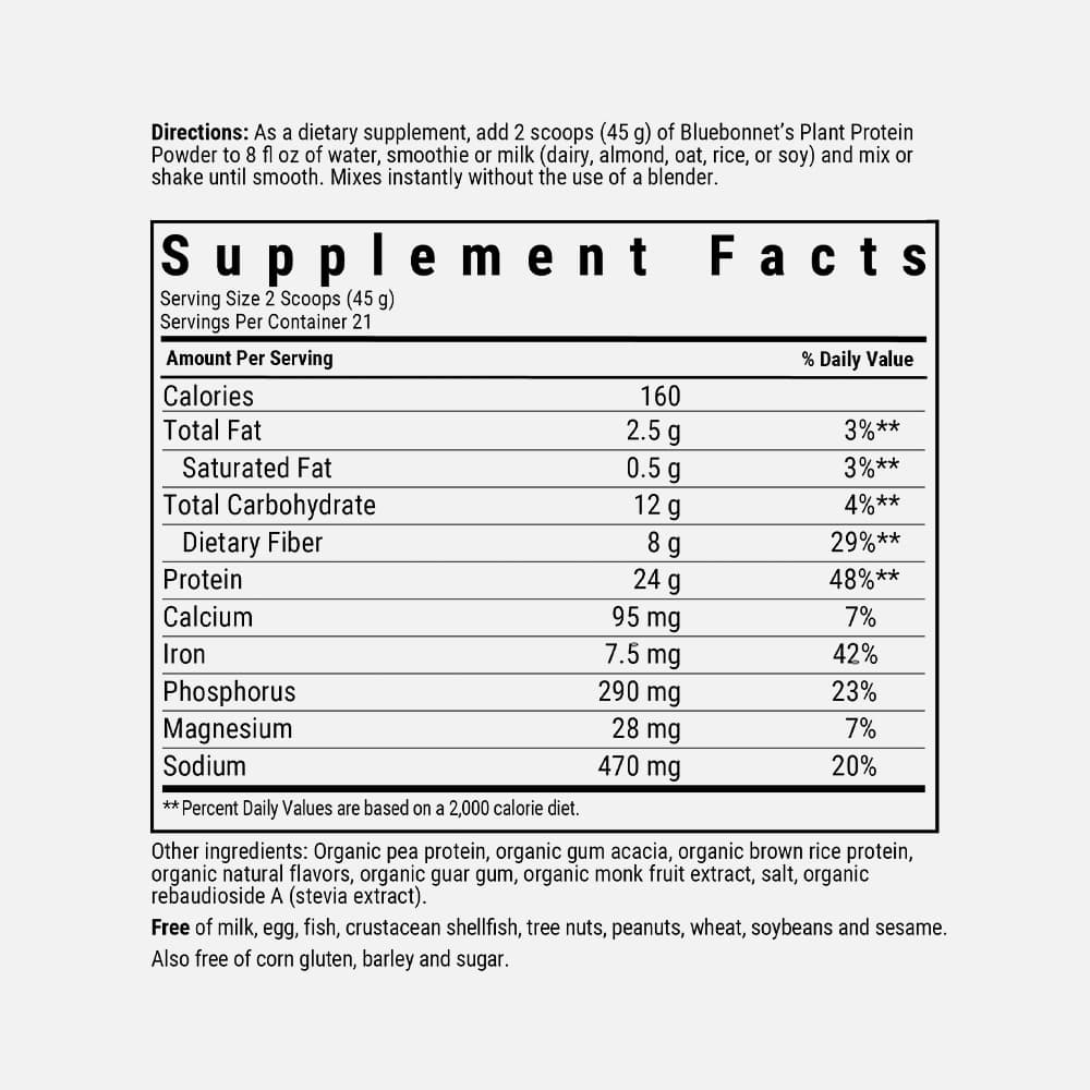 Organic Plant Protein 24g - 21 Servings Powder (Vanilla)