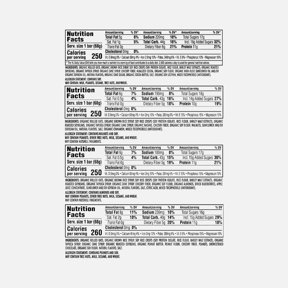 CLIF Bar Energy Bars 10-11g Protein - 12 Pack (Variety)