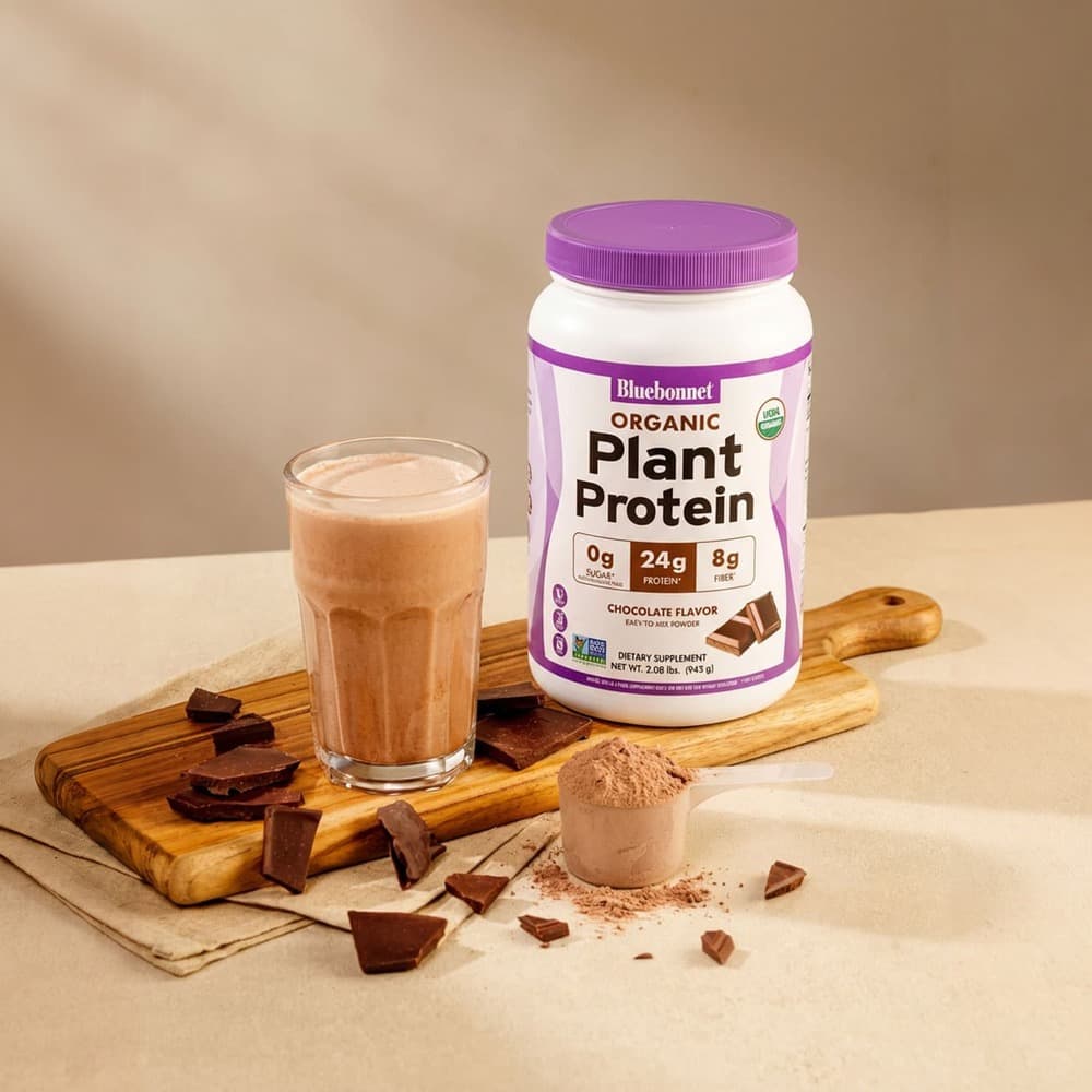 Organic Plant Protein 24g - 19 Servings (Chocolate Powder)