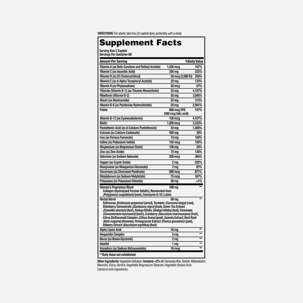 Women's Complete Multivitamin High Potency - 120 Caplets