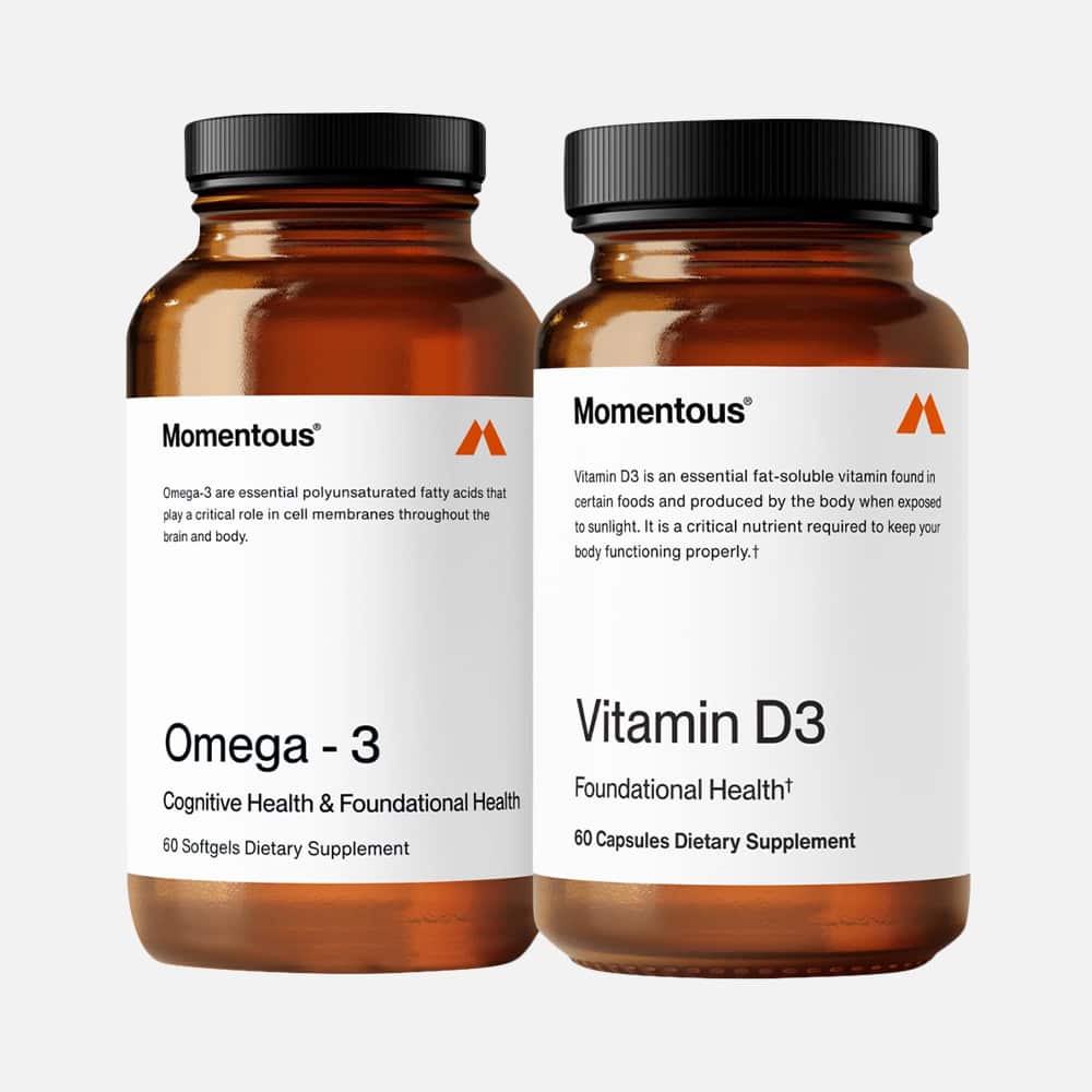 Momentous Omega-3 Fish Oil 1600mg & Vitamin D3 5000 IU