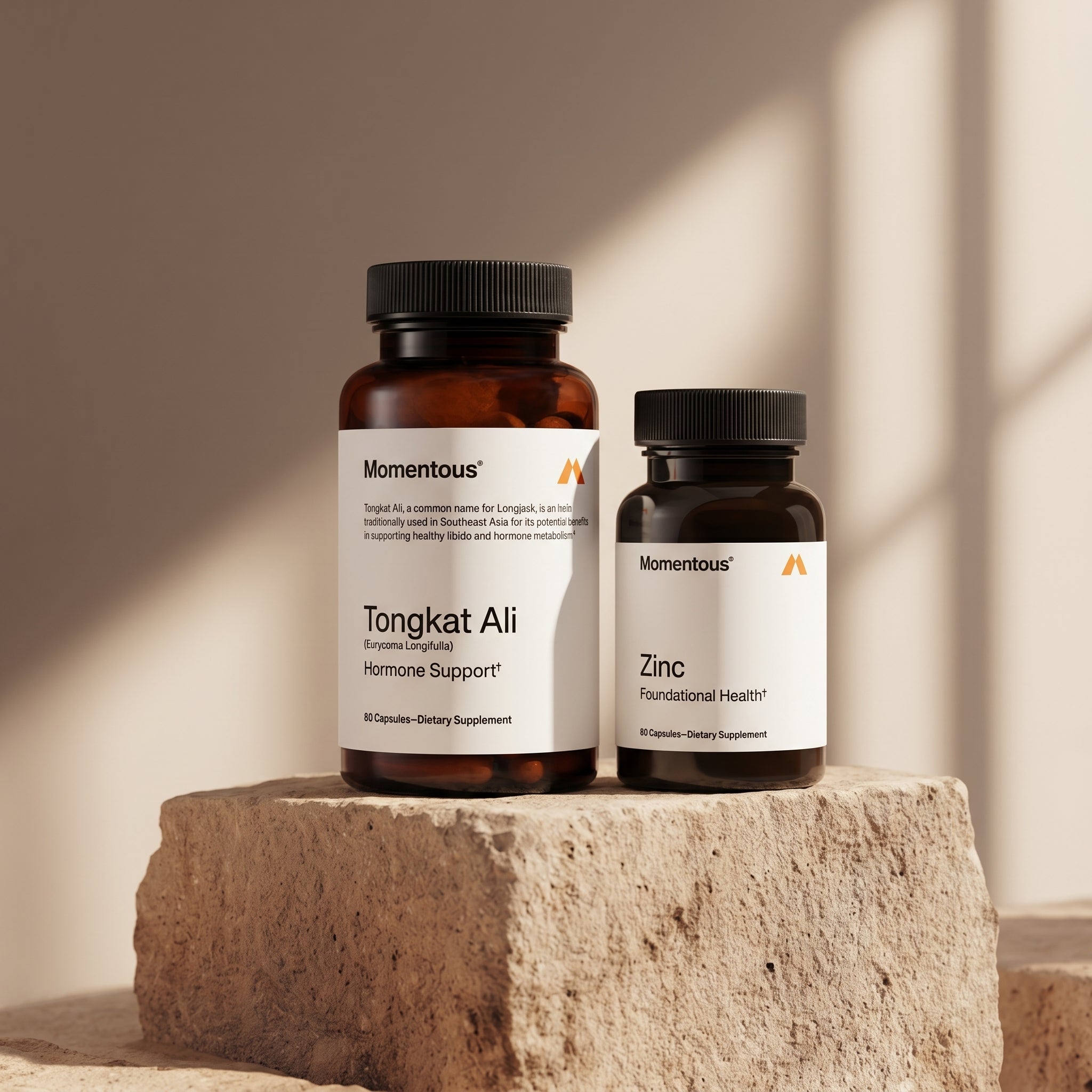 Momentous Tongkat Ali & Zinc Picolinate Stack 90 Servings