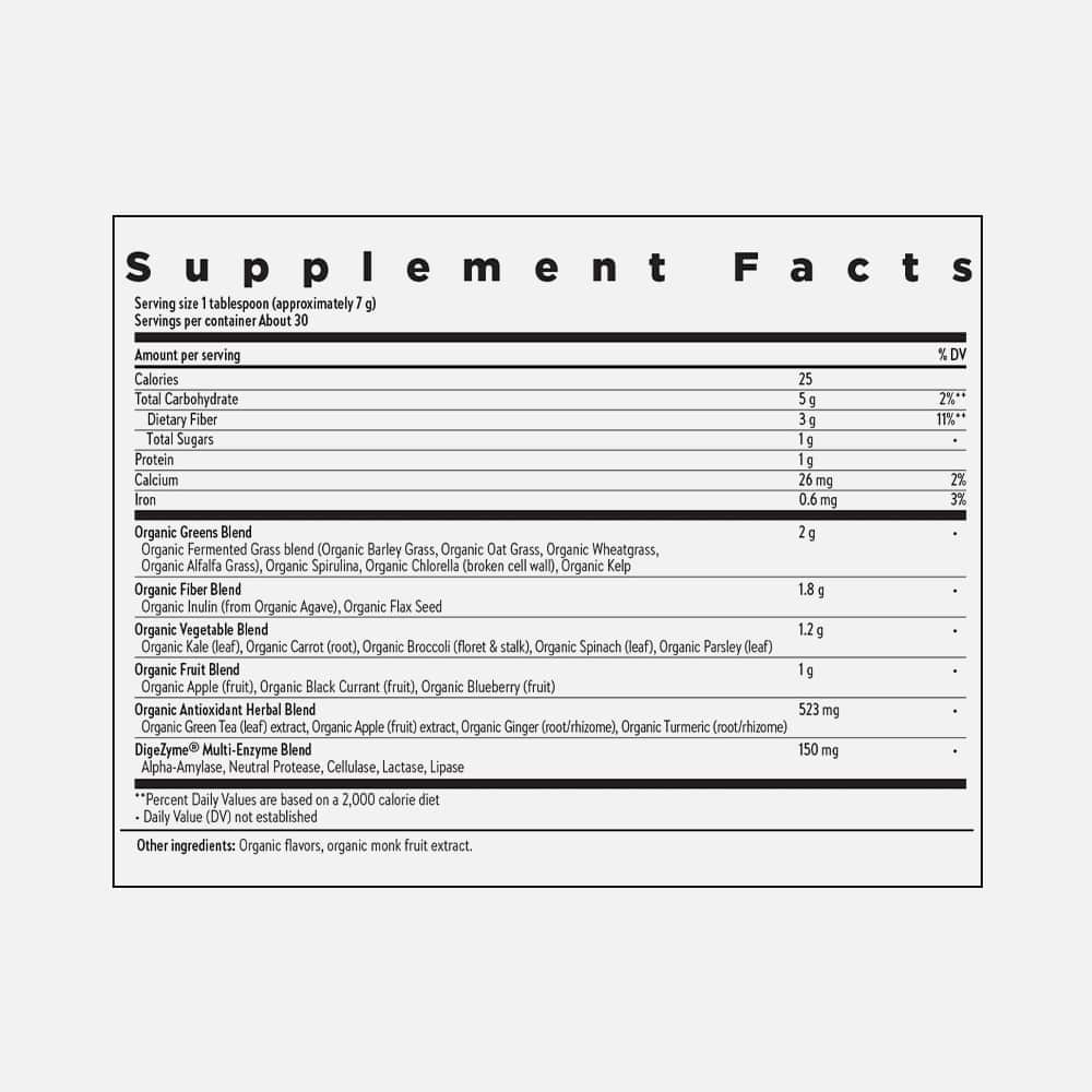 All-Flora Digestive Super Greens Powder - 30 Servings