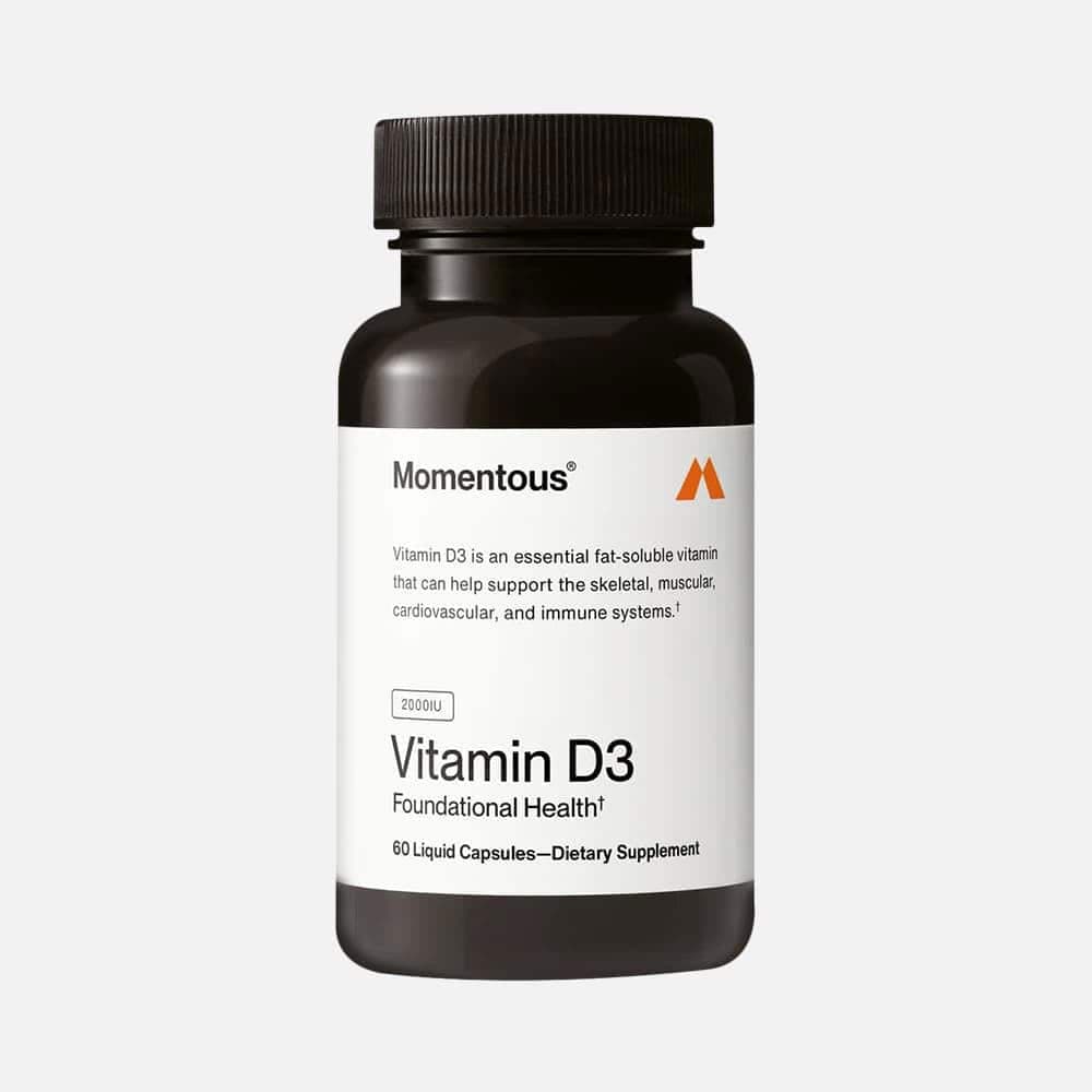 Momentous Vitamin D3 – 2,000 IU Foundational Support - 60 Liquid Capsules