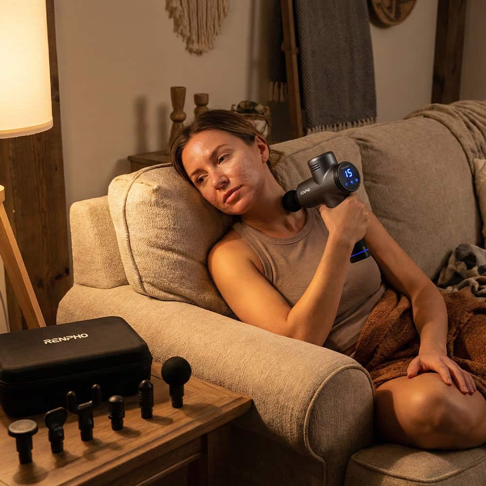 RENPHO Deep Tissue Massage Gun - 6-Head Handheld Device