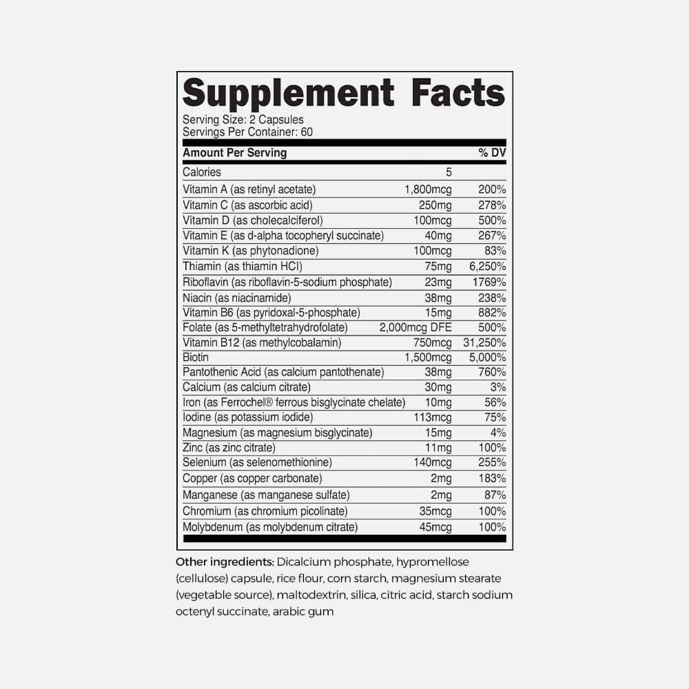 Methylated Multivitamin - 120 Capsules