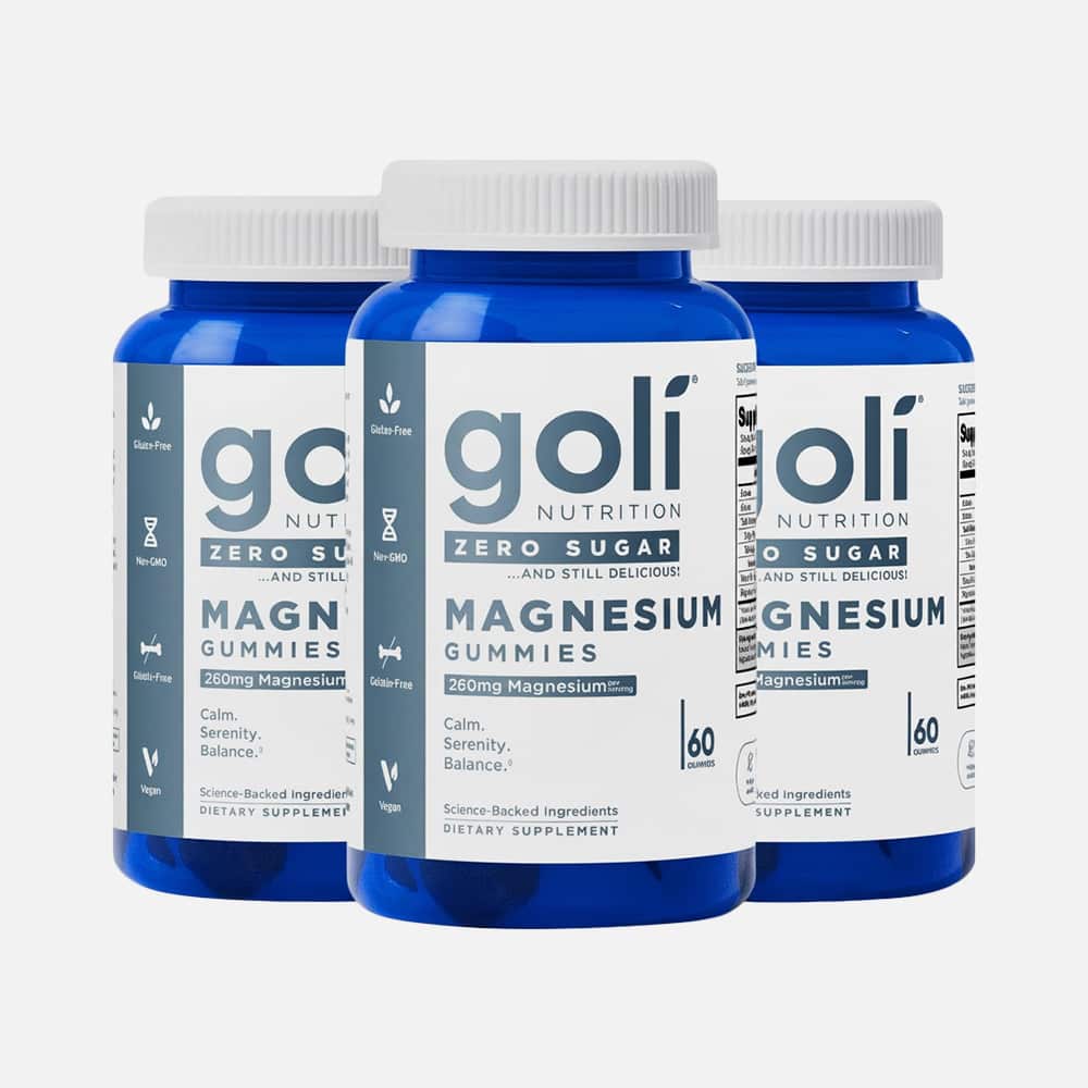 Zero Sugar Magnesium 260mg with Vitamin D - Gummies (3 Pack)