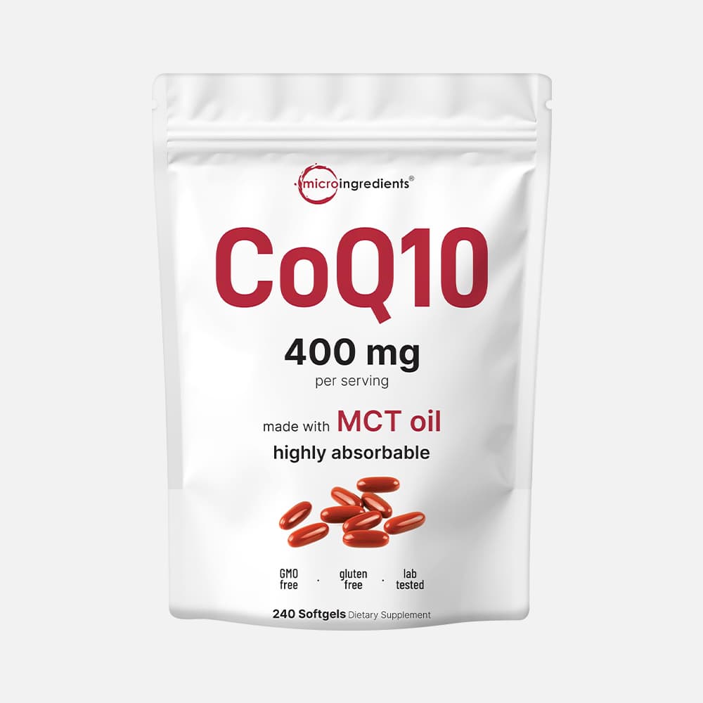 CoQ10 400mg - 240 Softgels (with Coconut MCT Oil)