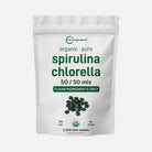 Organic Spirulina Chlorella 2000mg - 2,500 Mini Tablets