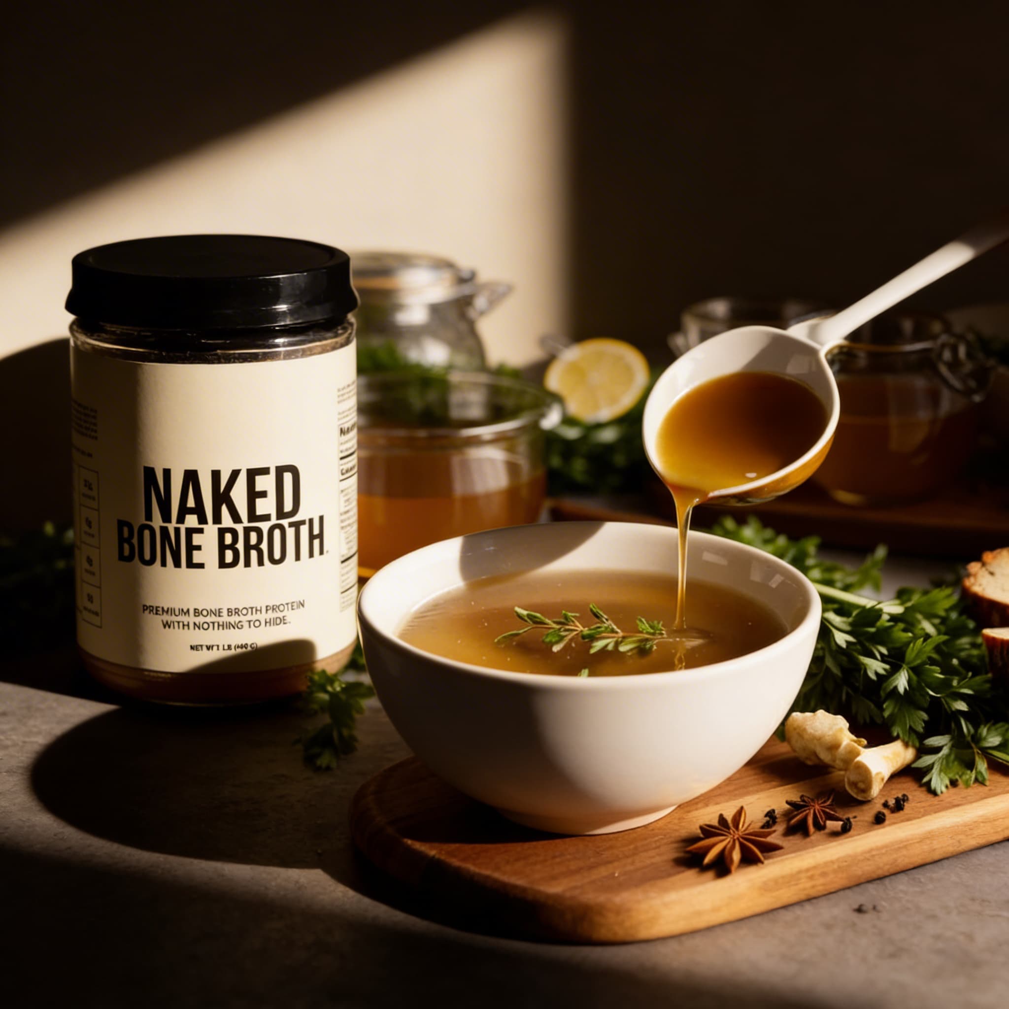 Beef Bone Broth Protein 21g - 1lb Powder (Unflavored)