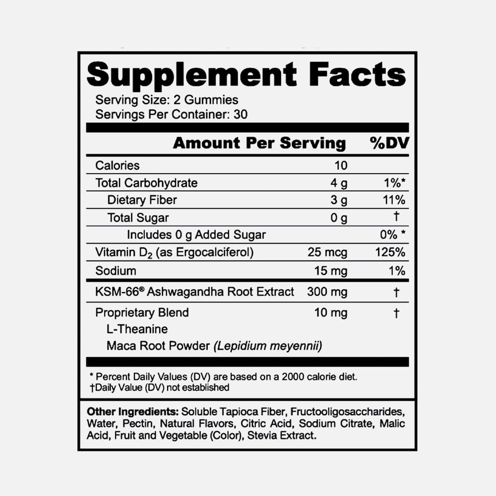 Ashwagandha KSM-66 with Vitamin D - 60 Gummies