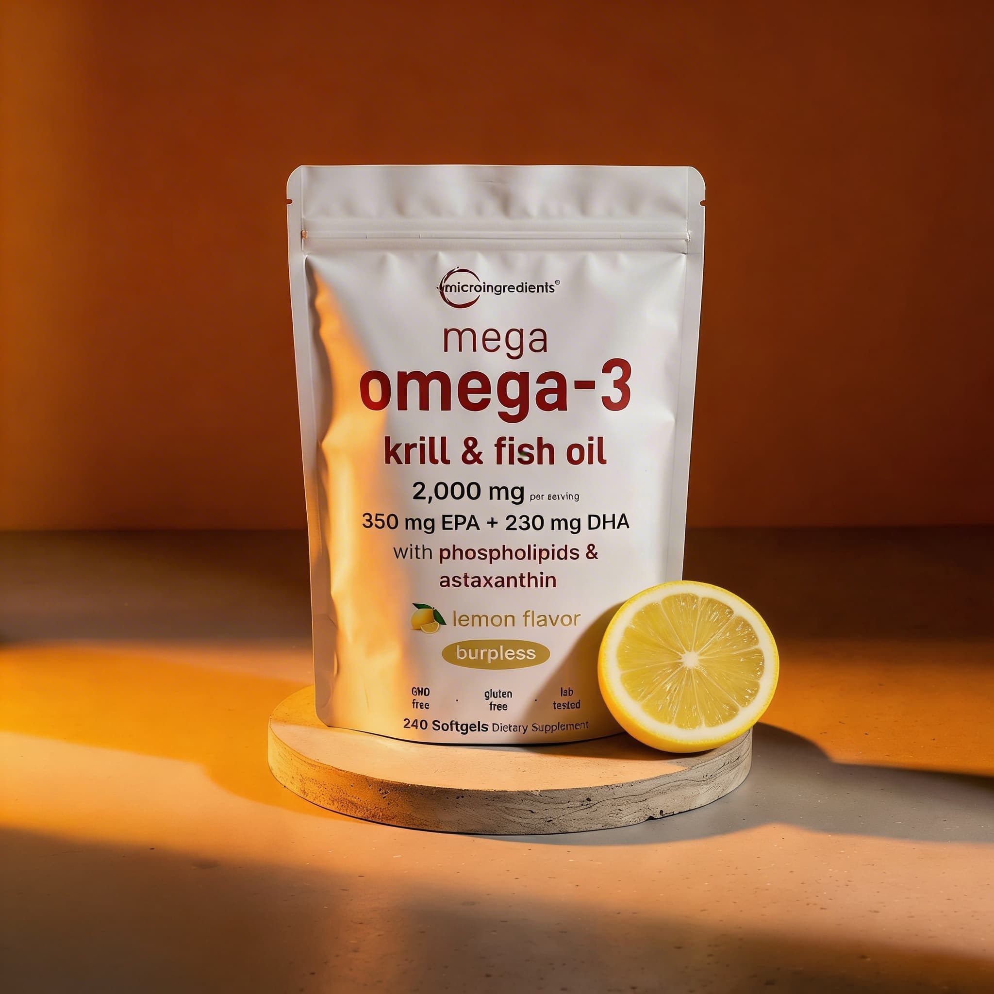 Mega Omega-3 Krill & Fish Oil 2000mg - 240 Softgels