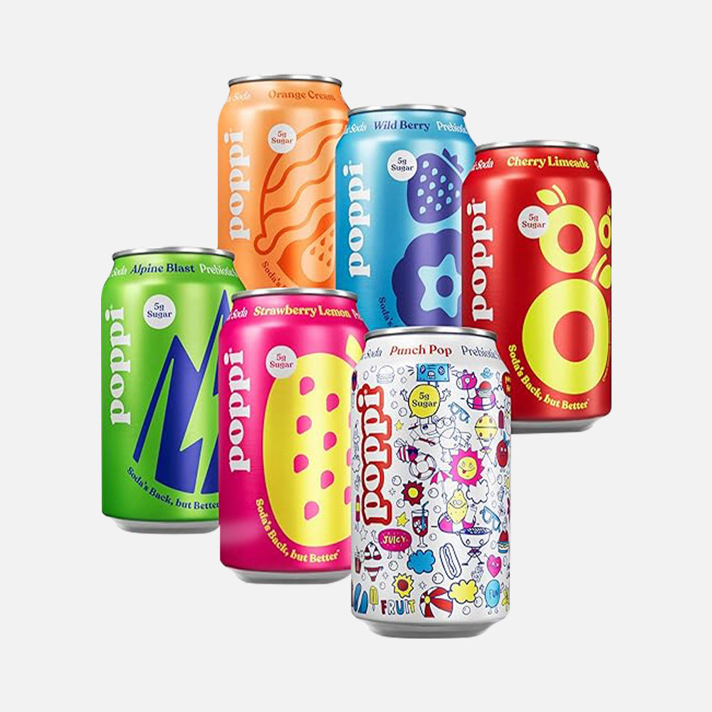 Poppi Prebiotic Soda Variety Pack - 12 Cans (12 fl oz)