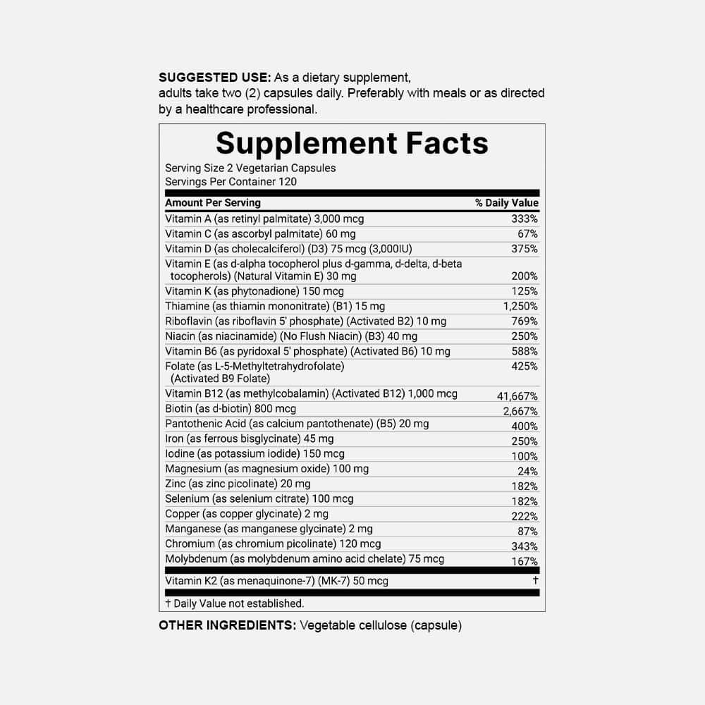 Methylated Bariatric Multivitamin with Iron
