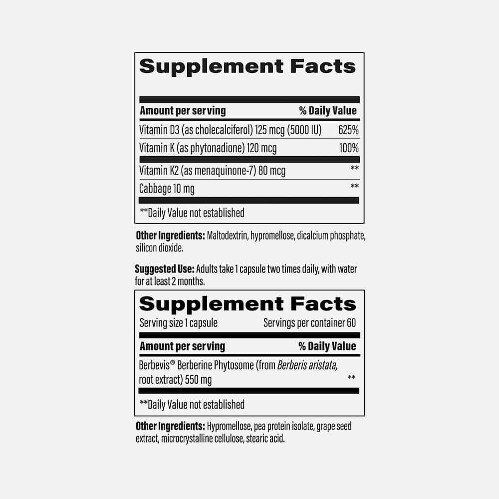 Vitamin D3 5000 IU & Berberine Phytosome - 60 Servings