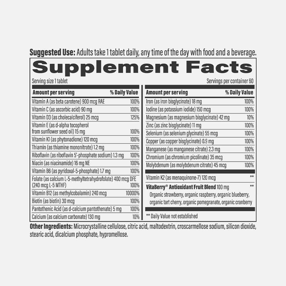 Whole Body Methylated Multivitamin for Women - 60 Tablets