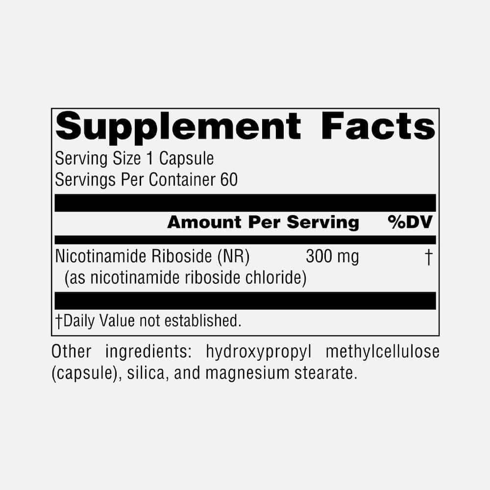 Nicotinamide Riboside 300mg - 60 Vegan Capsules