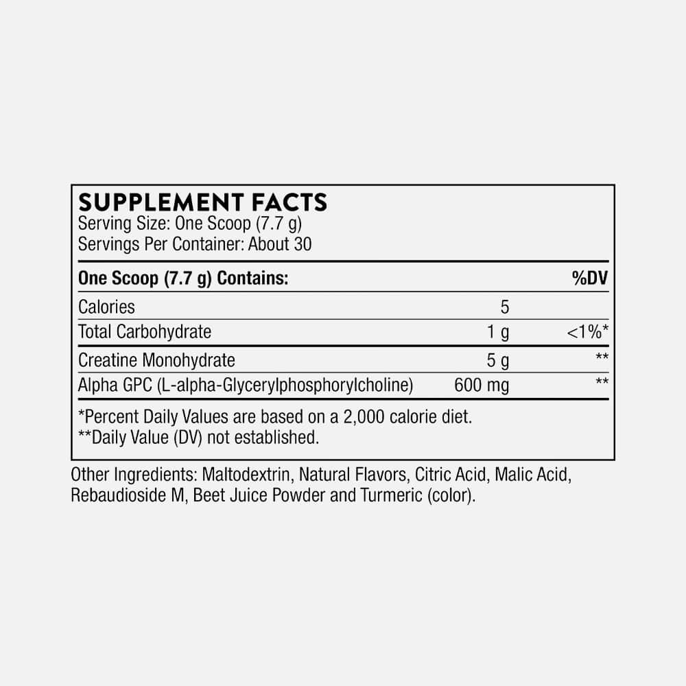 Creatine Monohydrate + Alpha GPC Powder