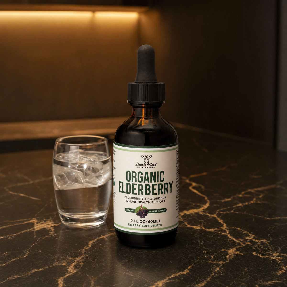 Organic Elderberry 200mg - 60-Serving Liquid Tincture