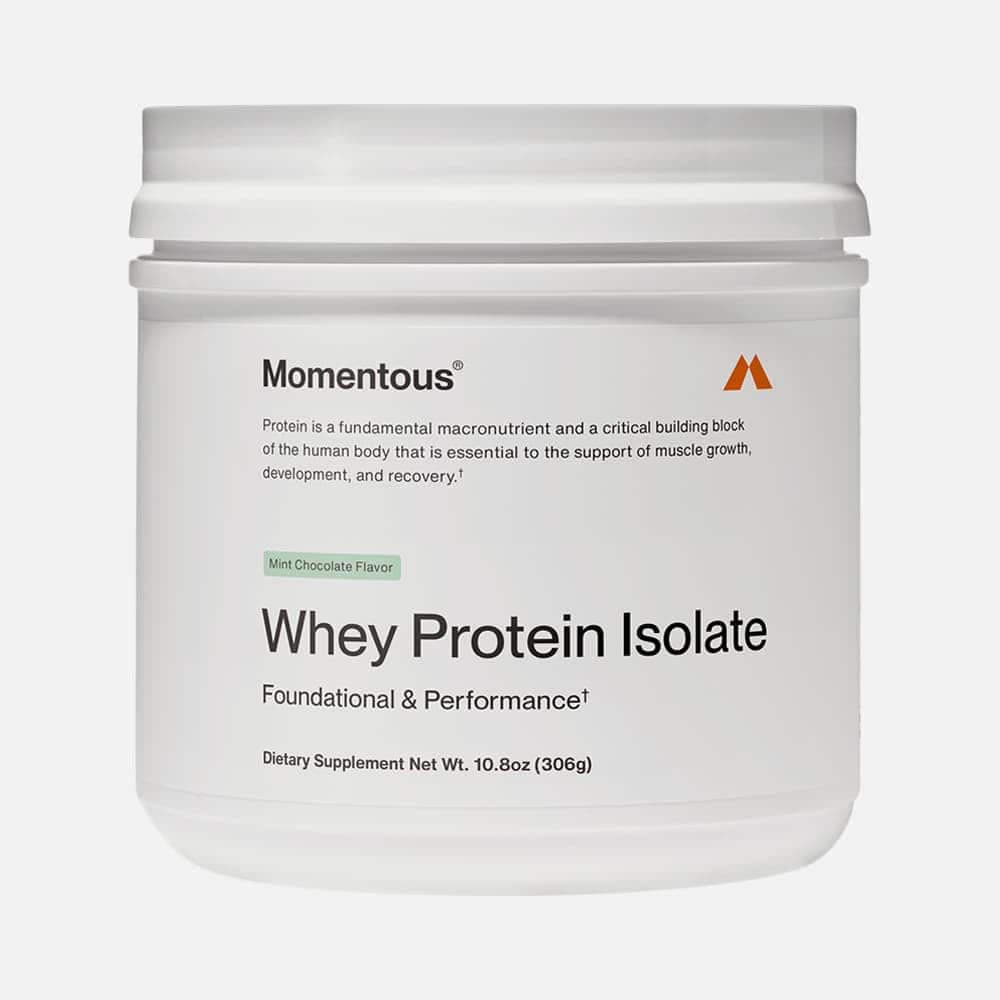 Momentous Grass-Fed Whey Isolate 20g Protein Powder - 12 Servings