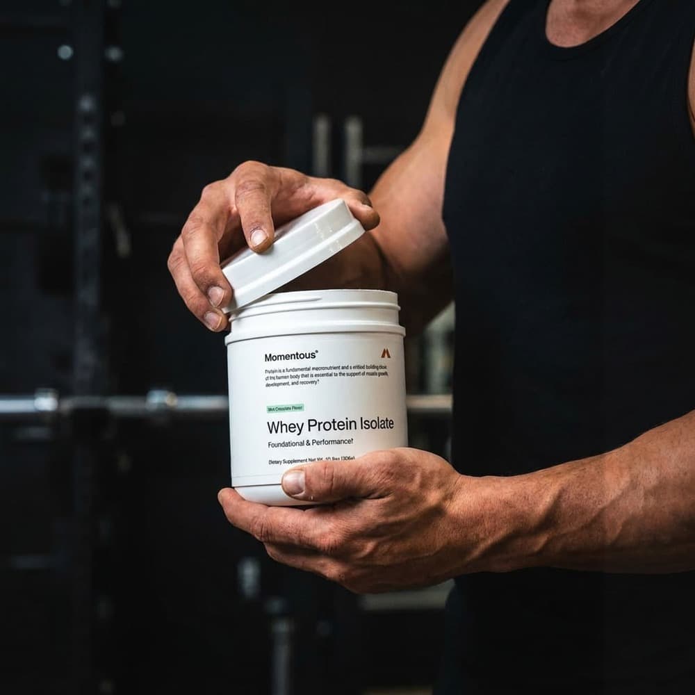 Momentous Grass-Fed Whey Isolate 20g Protein Powder - 12 Servings