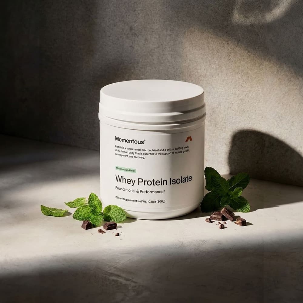 Momentous Grass-Fed Whey Isolate 20g Protein Powder - 12 Servings