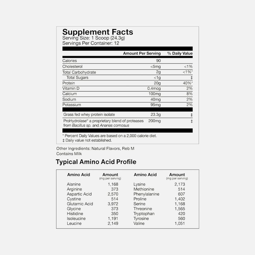 Momentous Essential Grass-Fed Whey Isolate Protein – Spiced Chai (12 Servings)