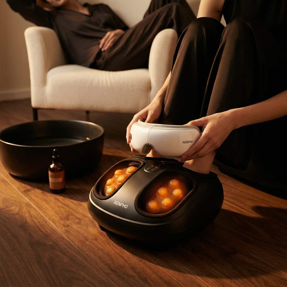 RENPHO Foot & Eye Massager Set with Heat - 2 Devices