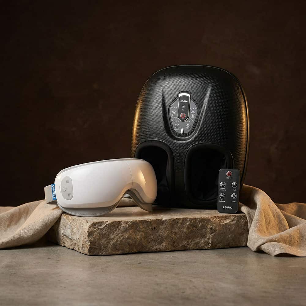 RENPHO Foot & Eye Massager Set with Heat - 2 Devices
