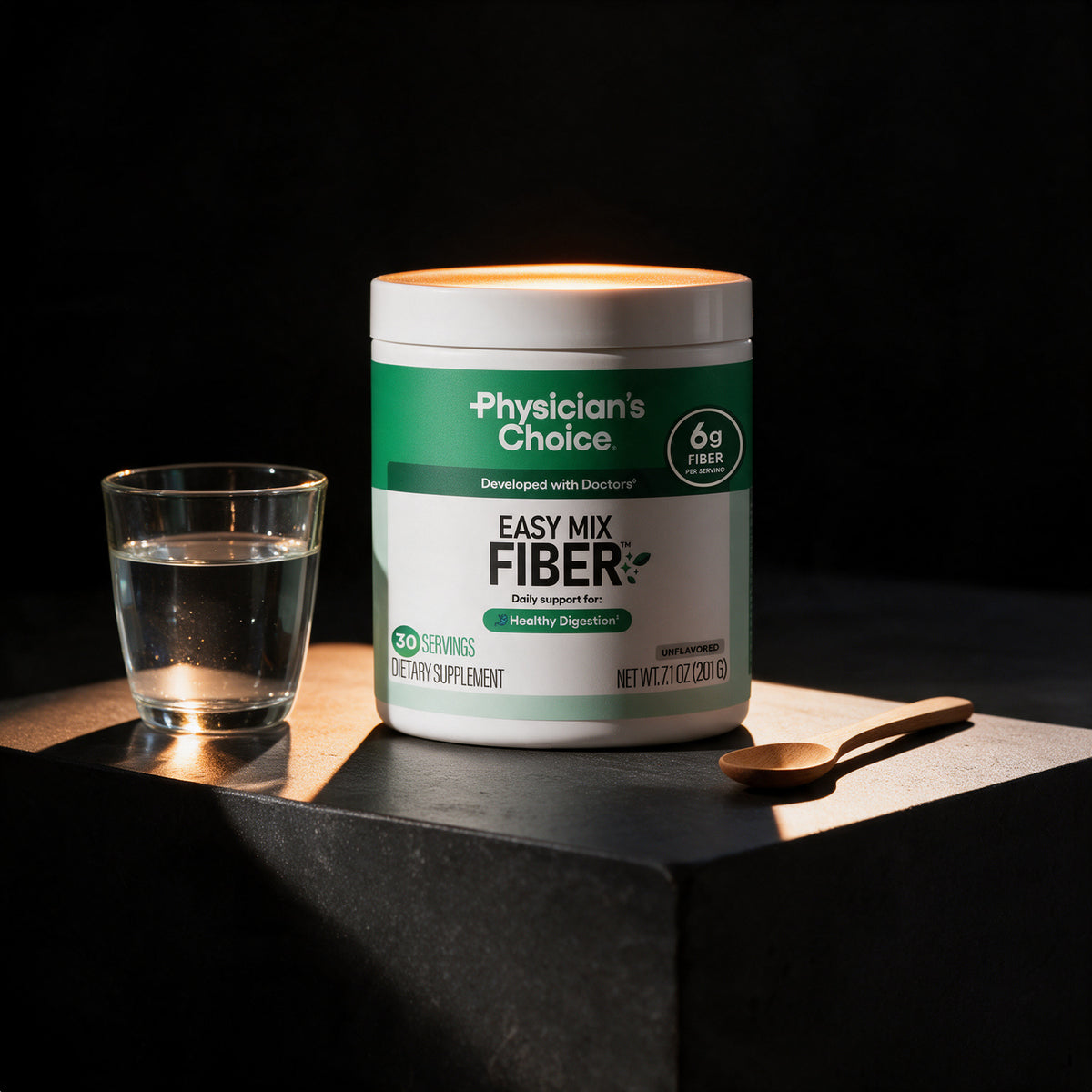 Physician's Choice - Easy Mix Prebiotic Fiber Powder - Unflavored - 7.1 oz
