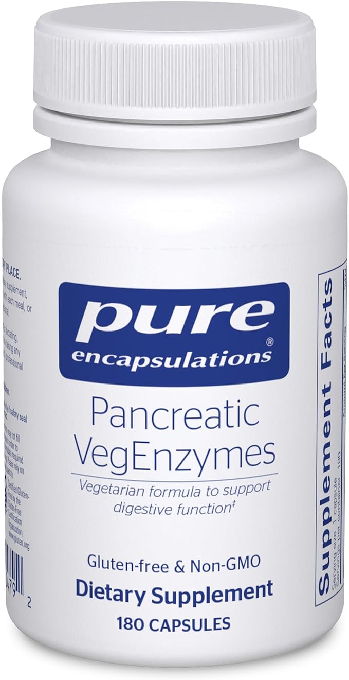 Pure Encapsulations Pancreatic VegEnzymes | Hypoallergenic Supplement for Carbohydrate, Lipid and Protein Digestion | 180 ...