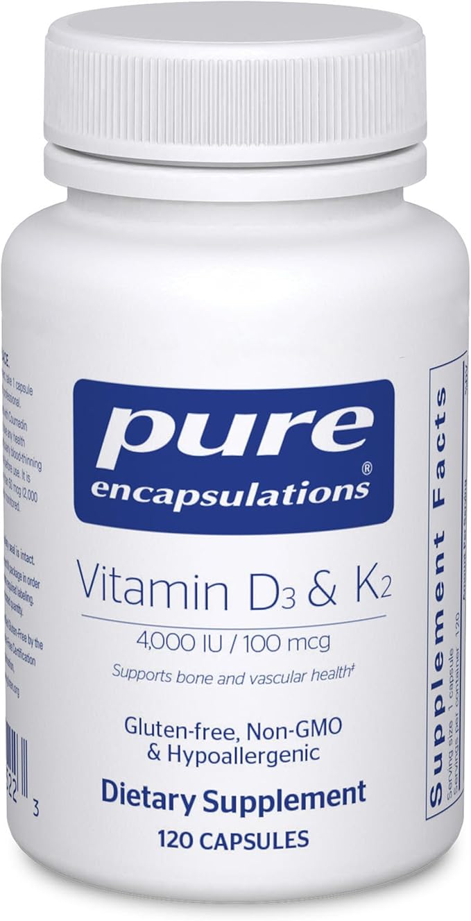 Pure Encapsulations Vitamin D3 & K2 - 120 Capsules