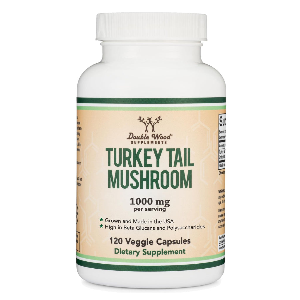 Double Wood Supplements Turkey Tail Mushroom 1000mg - 120 Ca