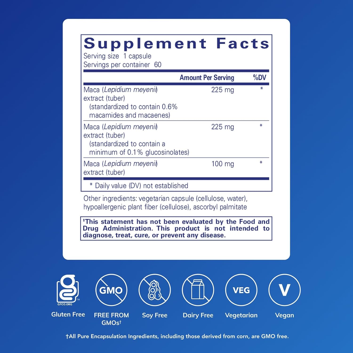 Pure Encapsulations Maca-3 60 Capsules