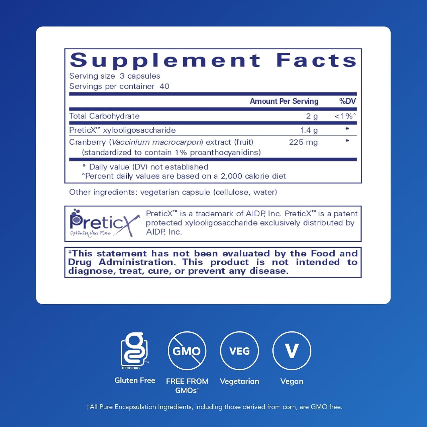 Pure Encapsulations Poly-Prebiotic 120 Capsules