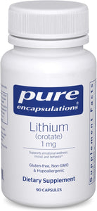 Pure Encapsulations الليثيوم (أوروتات) 1 ملغ 90 كبسولة