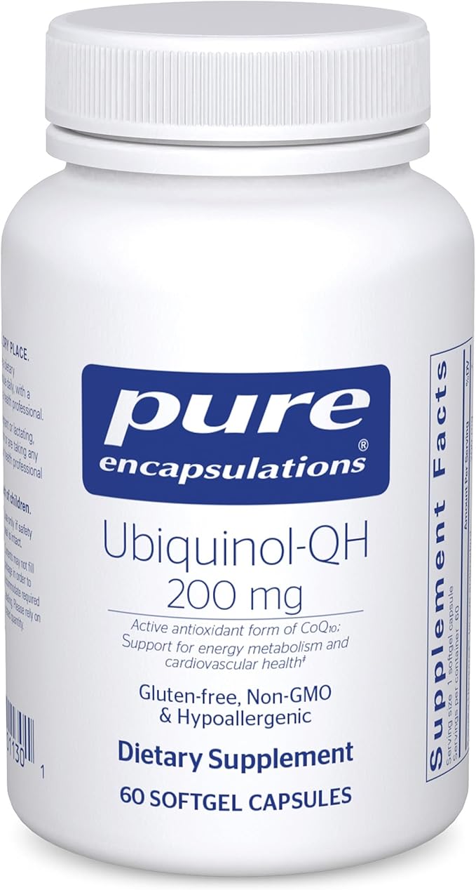 Pure Encapsulations Ubiquinol-QH 200mg - 60 Softgel Capsules