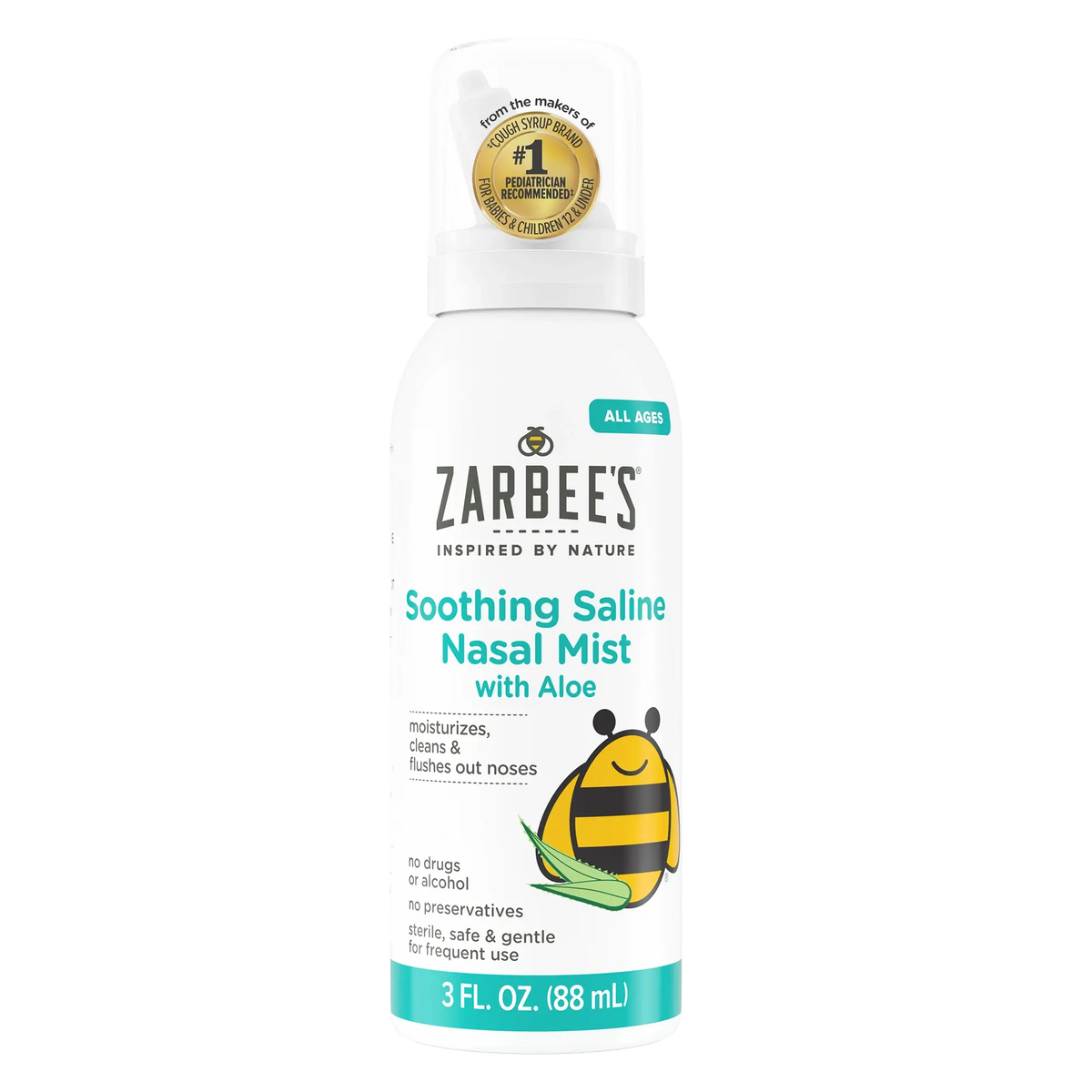 Zarbee's - Soothing Saline Nasal Mist with Aloe - 3 fl oz