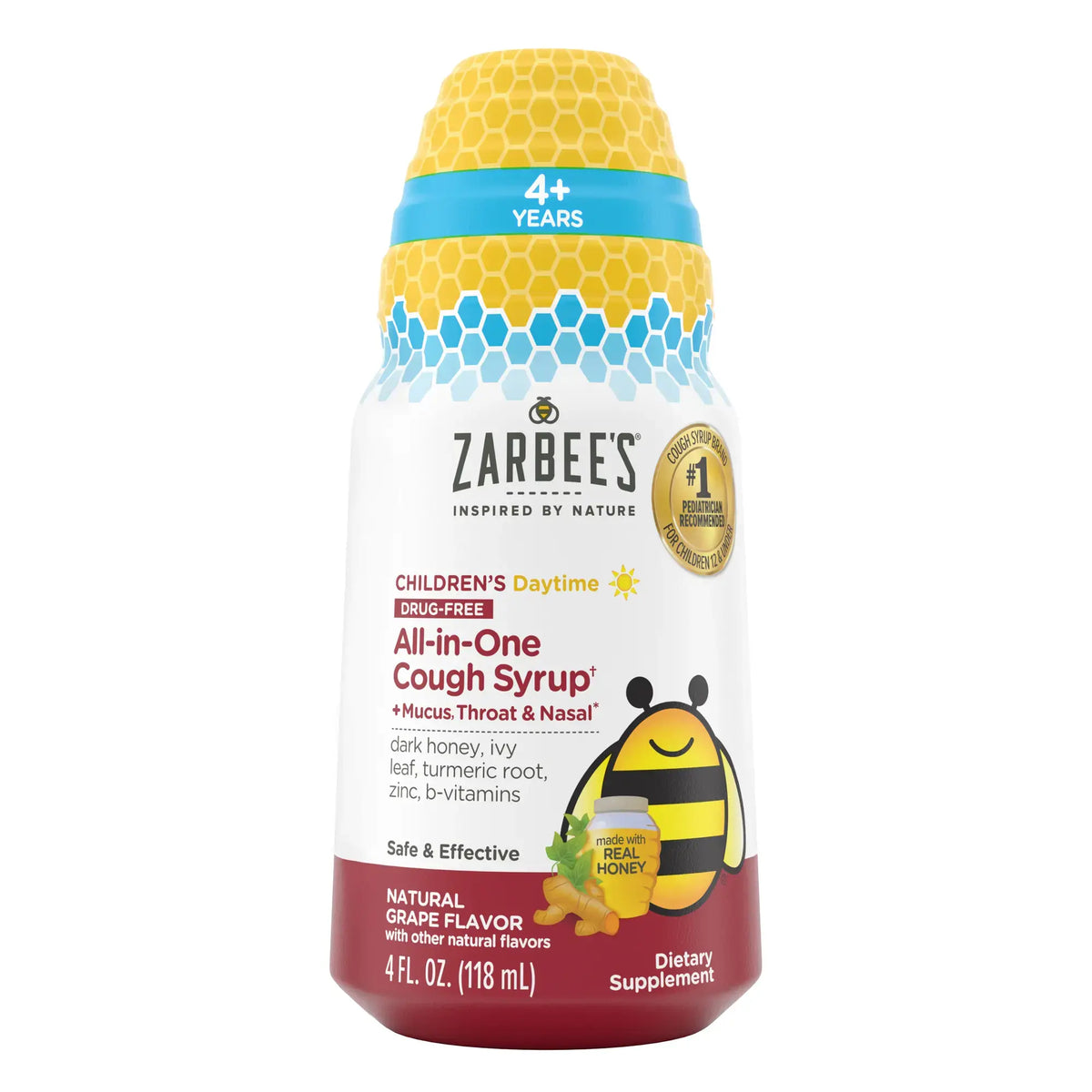 Zarbee's - Kid's Cough All-In-One Day - 4 fl oz