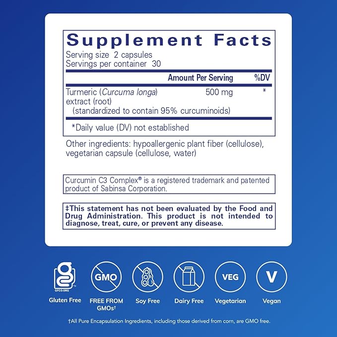 Pure Encapsulations Curcumin 500mg - 60 Capsules