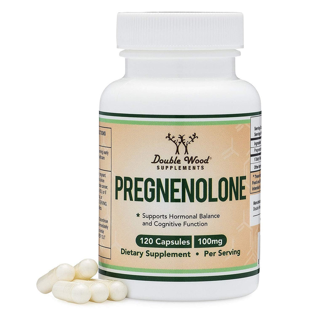 Double Wood Supplements Pregnenolone 100mg - 120 Capsules