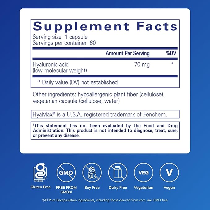 Pure Encapsulations Hyaluronic Acid 60 Capsules