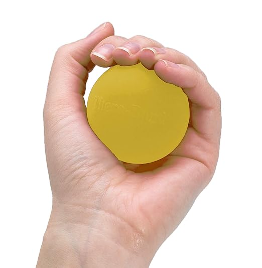 THERABAND Hand Exerciser Therapy Ball – Yellow Extra Soft Resistance
