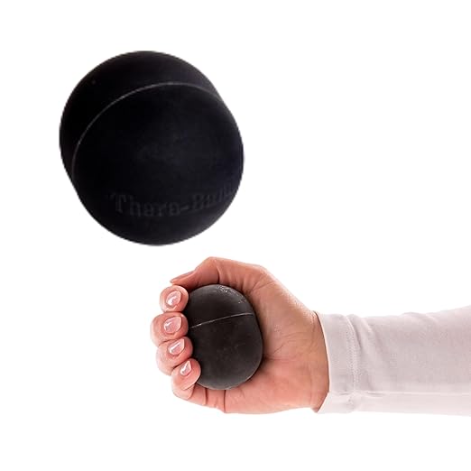 THERABAND Hand Exerciser Therapy Ball – X-Large Black, Extra Firm Resistance